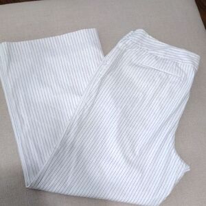 Women's White Striped Pants